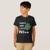 私は常運にポットオンラッキーおもしろいSt patricksD Tシャツ (正面フル)