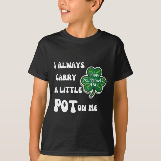私は常運にポットオンラッキーおもしろいSt patricksD Tシャツ (正面)