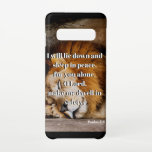 私は平和な聖書の聖句に眠る SAMSUNG GALAXY S10ケース<br><div class="desc">「私は横になって、安らかに眠る、主よ、あなた一人のために、私を安全に住まわせなさい。詩篇4:8"眠っている獅子の上にあるこの節は、神を信頼する素晴らしための思い出である。彼は私た保ちに会う時間が来るまで無事に過ごす。</div>