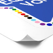 私は平等な投票者だ！LGBTQ+レインボースター ポスター (角)