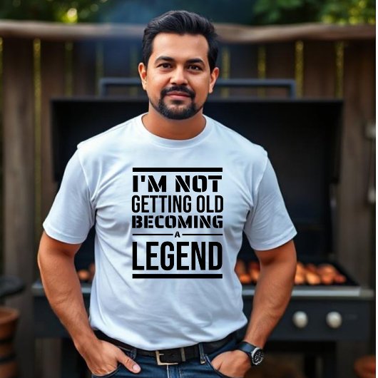 私は年をとらず、伝説になっていユニセックスる Tシャツ