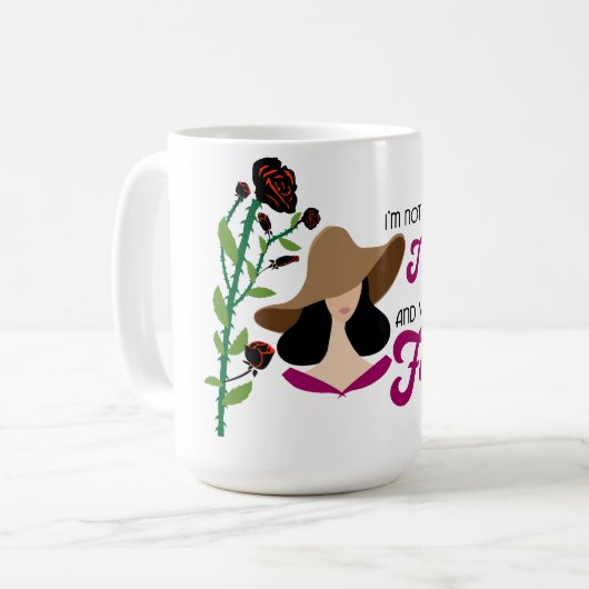 「私は年を取っていない…」 コーヒーマグ コーヒーマグカップ (正面左)