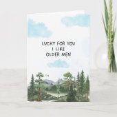 私は年上の男性の誕生日カード シーズンカード (正面)
