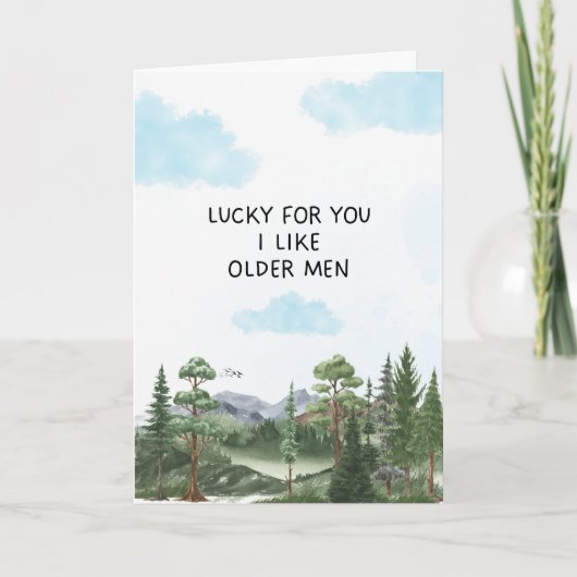 私は年上の男性の誕生日カード シーズンカード (正面)