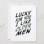 私は年上の男性の誕生日ハンサムが好きのためにあなたのために幸運 シーズンカード (正面)