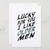 私は年上の男性の誕生日ハンサムが好きのためにあなたのために幸運 シーズンカード (正面/裏面)