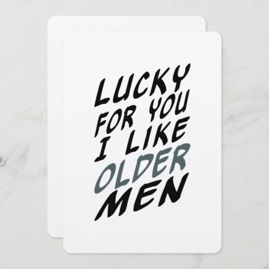 私は年上の男性の誕生日ハンサムが好きのためにあなたのために幸運 シーズンカード (正面/裏面)