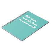 私は年書を取っているから落ちなければならない ノートブック (左側)