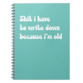 私は年書を取っているから落ちなければならない ノートブック (正面)