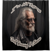 私は年老いてになるだけではなクラシックい シャワーカーテン (正面)