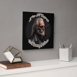 私は年老いてになるだけではなクラシックい スクエア壁時計