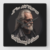 私は年老いてになるだけではなクラシックい スクエア壁時計 (正面)