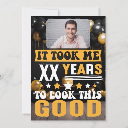 私は年齢カスタムの誕生日ギフトおもしろいを取った 招待状 (正面)