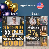 私は年齢カスタムの誕生日ギフトおもしろいを取った 招待状