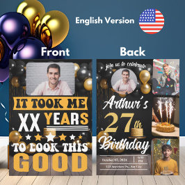 私は年齢カスタムの誕生日ギフトおもしろいを取った 招待状