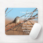 私は幸せだから歌うスパロー マウスパッド (マウス)