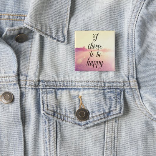 私は幸せであることを選びます 缶バッジ (インサイチュ)