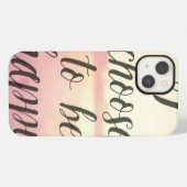 私は幸せであることを選びます iPhoneケース (裏面横)