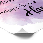 私は幸せな引用文の気に水色にする フォトプリント            (角)