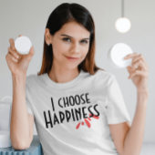 私は幸せピンクの抽象芸術インスパイアの引用文を選ぶ Tシャツ