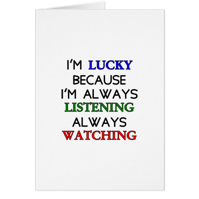 私は幸運だ (正面)