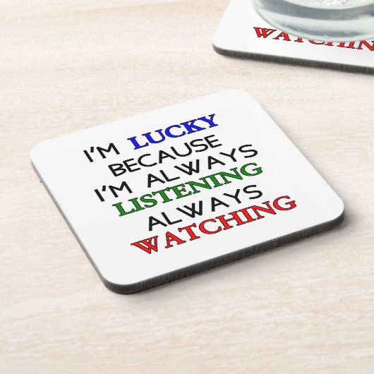 私は幸運だ コースター (左側)