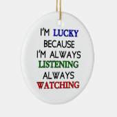 私は幸運だ セラミックオーナメント (右)