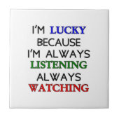 私は幸運だ タイル (正面)