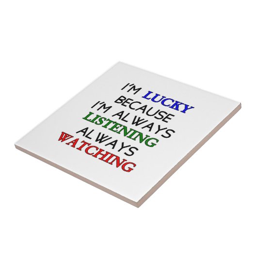 私は幸運だ タイル (側面)