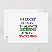 私は幸運だ ポストカード (正面/裏面)