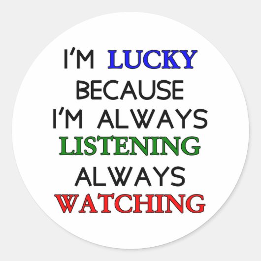 私は幸運だ ラウンドシール (正面)