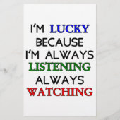 私は幸運だ 便箋 (正面)