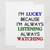 私は幸運だ 便箋 (正面/裏面)