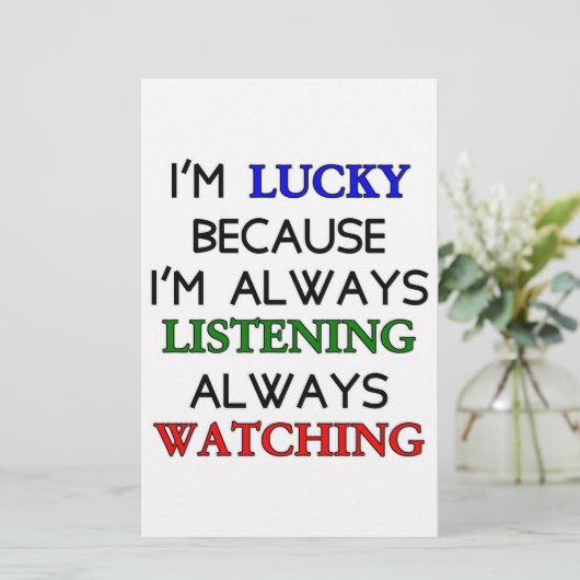 私は幸運だ 便箋 (スタンド正面)