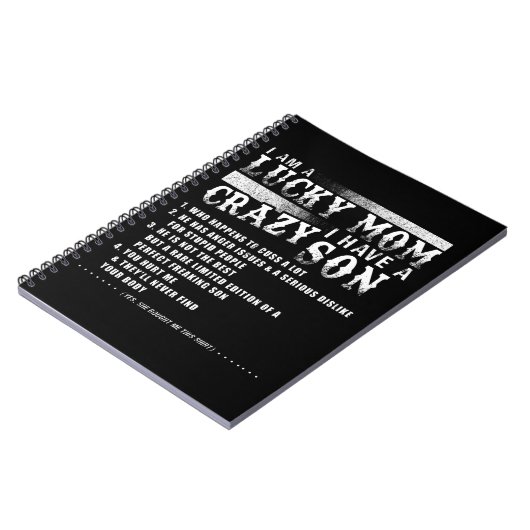 私は幸運なお母さんで息子がい熱狂するる ノートブック (左側)