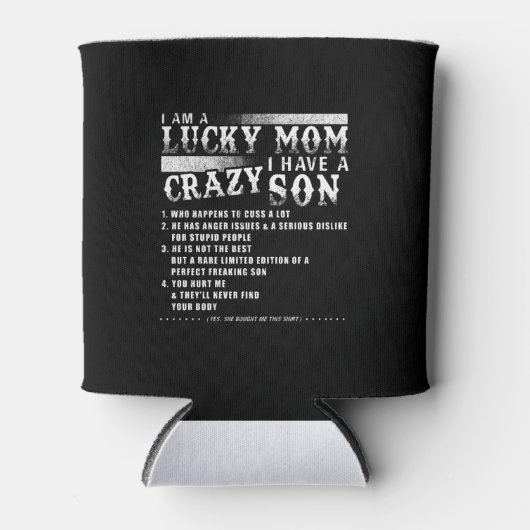 私は幸運なお母さん私は息子のギフト熱狂するアイディアを持っている 缶クーラー (正面)