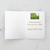 「私は幸運なダッキー（アヒルちゃん）だ得/パパのためにあなた」 カード (内部)