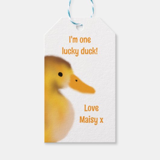 私は幸運のカモの好意だ ギフトタグ (正面)