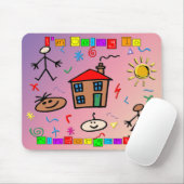 私は幼稚園に行っています マウスパッド (マウス)