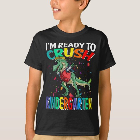 私は幼稚園の恐竜を粉砕する準備ができている Tシャツ (正面)