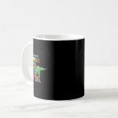 私は幼稚園の恐竜をSに押し戻す準備ができている コーヒーマグカップ (正面左)