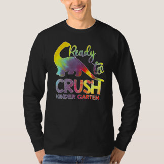 私は幼稚園恐竜を押しつぶす準備ができている Tシャツ