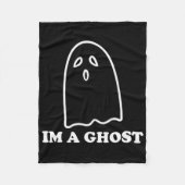 私は幽霊おもしろいことわざハロウィーンの衣装デザイン フリースブランケット (正面)