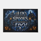 私は幽霊を信じている ハロウィン ドアマット (正面)