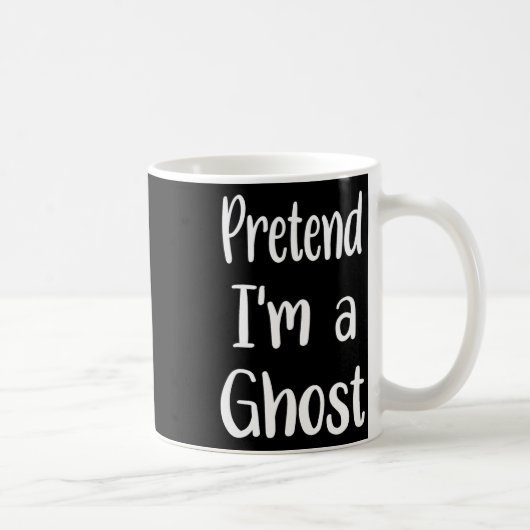 私は幽霊衣装ハロウィーン怠惰な簡単フー コーヒーマグカップ (右)