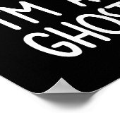 私は幽霊衣装ハロウィーン怠惰な簡単 ポスター (角)