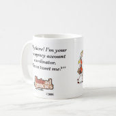 私は広告代理店のかわいいマグを憎みます コーヒーマグカップ (正面左)