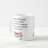 私は広告代理店の話のマグを憎みます コーヒーマグカップ (正面左)