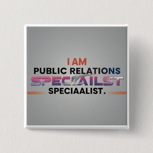 私は広報専門室だ 缶バッジ (正面)