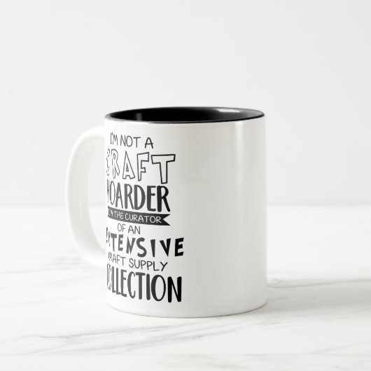私は広範なクラフト供給ルームのキュレーターである ツートーンマグカップ (正面左)